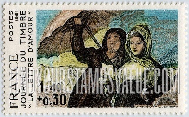 FindYourStampsValue: SEMI-POSTAL - The Love Letter, by Goya