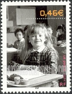 FindYourStampsValue: 20th Century Type of 2000: Girl in classroom, 1965, vertical