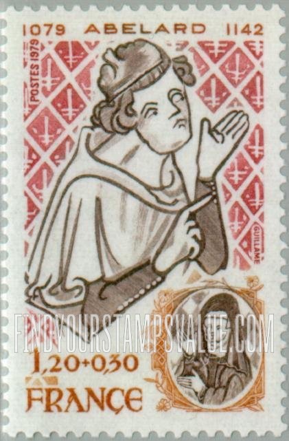 FindYourStampsValue: SEMI-POSTAL - Peter Abelard (1079-1142), theologian and writer