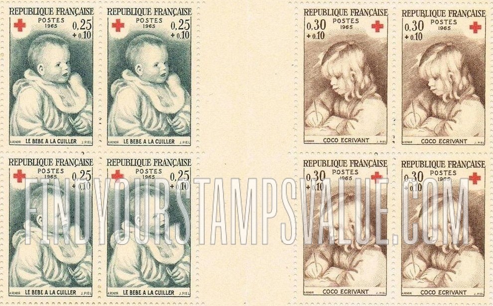 FindYourStampsValue: SEMI-POSTAL - Infant with Spoon by Auguste Renoir