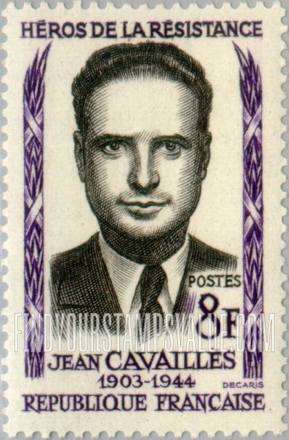 FindYourStampsValue: Jean Cavaillès: Heroes Type of 1957
