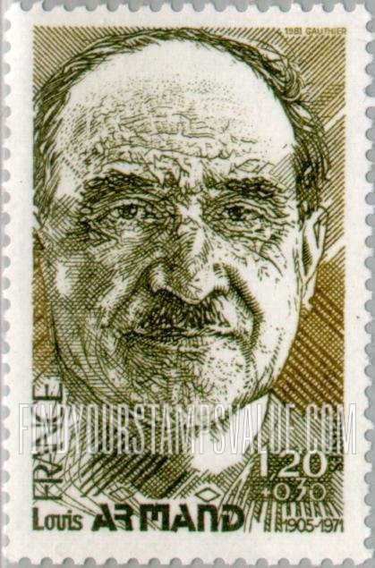 FindYourStampsValue: SEMI-POSTAL - Louis Armand (1905-71), railway engineer