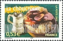 FindYourStampsValue: Aspects of Life in French Regions Type of 2003: Sauerkraut and sausage, beer stein