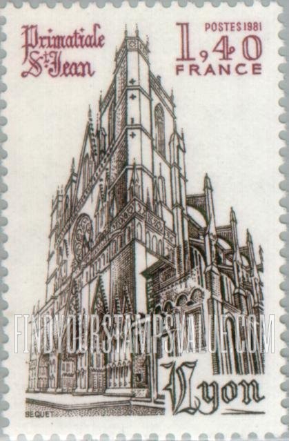 FindYourStampsValue: Tourist Issue: Church of St. Jean, Lyon
