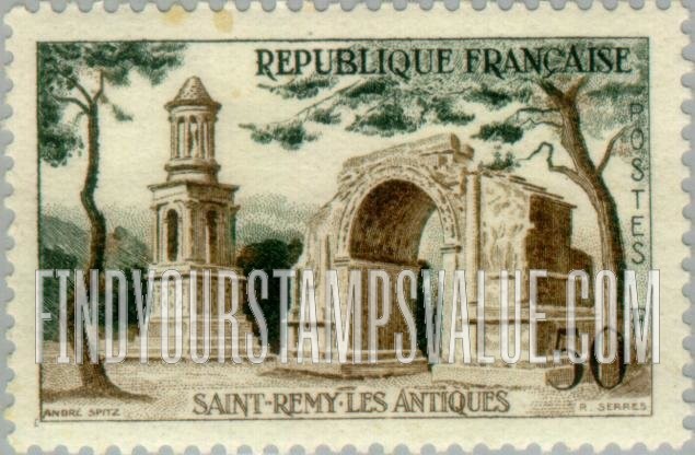 FindYourStampsValue: Roman Ruins, Saint-Remy