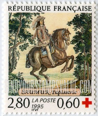 FindYourStampsValue: SEMI-POSTAL - Brussels tapestry from Reydams workshop, Horse Museum, Saumur