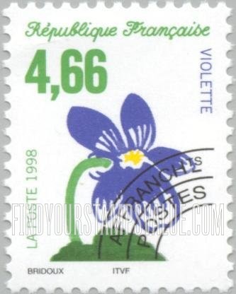 FindYourStampsValue: Flowers: Violette