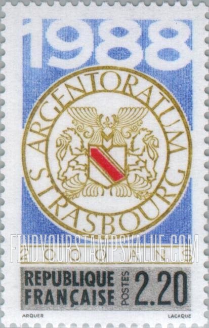 FindYourStampsValue: Strasbourg, 2000th Anniversary: Municipal arms