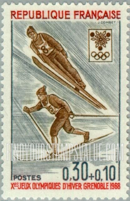 FindYourStampsValue: SEMI-POSTAL - Ski Jump and Long Distance Skiing