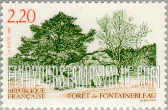 FindYourStampsValue: Tourist Issue: Fontainebleau Forest