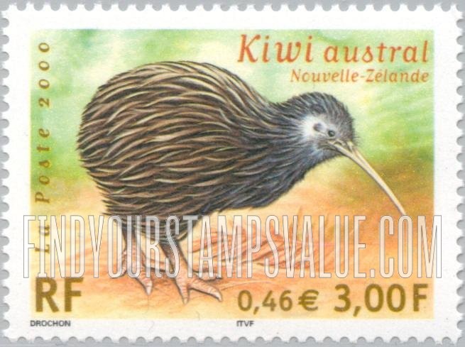FindYourStampsValue: Endangered Birds: Kiwi
