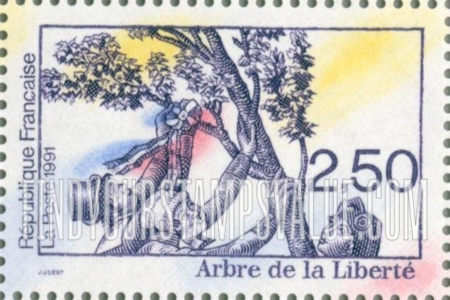 FindYourStampsValue: French Revolution, Bicentennial: Liberty Tree