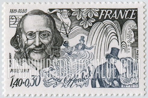 FindYourStampsValue: SEMI-POSTAL - Jacques Offenbach (1819-80), composer