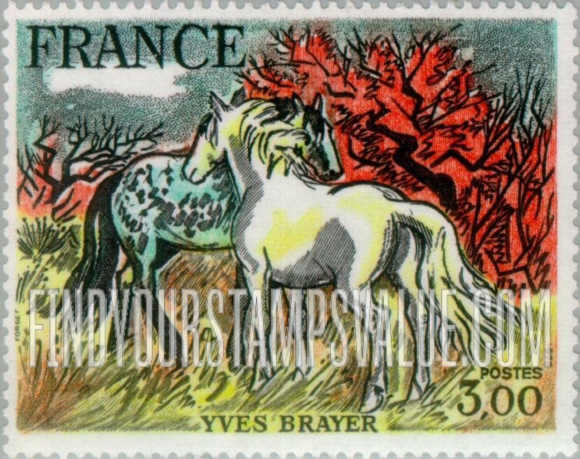 FindYourStampsValue: Horses, by Yves Brayer