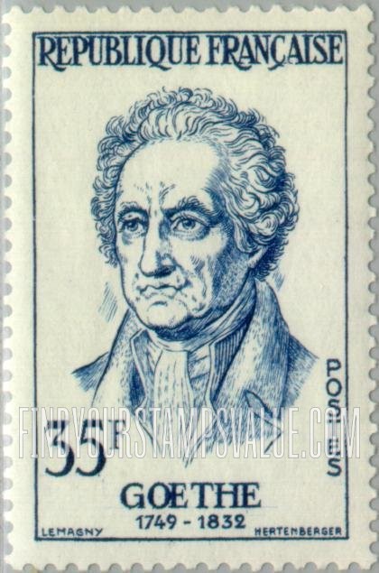 FindYourStampsValue: Johann Wolfgang von Goethe