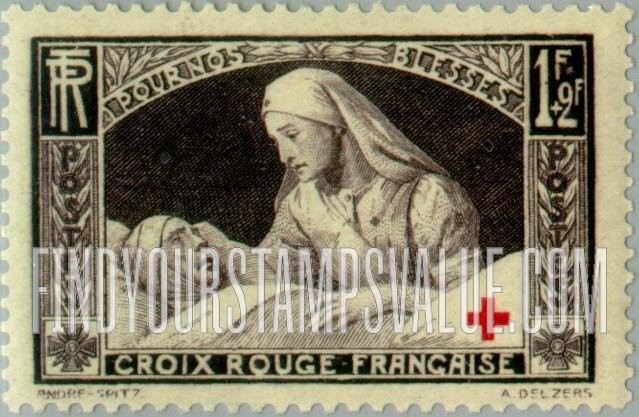 FindYourStampsValue: SEMI-POSTAL - Nurse and Wounded Soldier