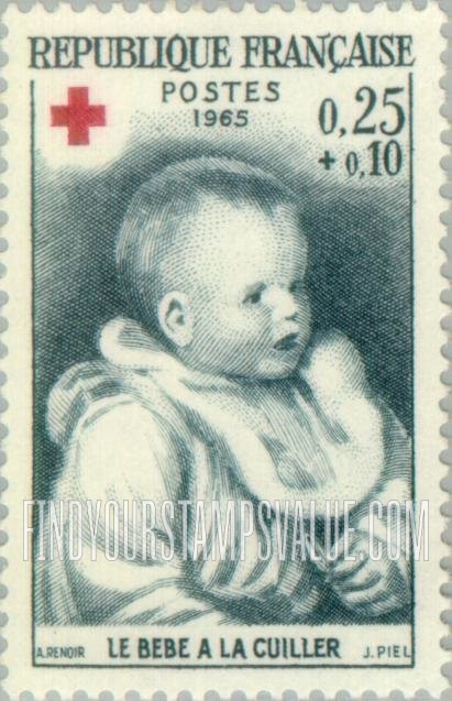 FindYourStampsValue: SEMI-POSTAL - Infant with Spoon by Auguste Renoir