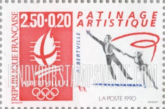 FindYourStampsValue: SEMI-POSTAL - Winter Olympics Type of 1990: 1992 Winter Olympics, Albertville