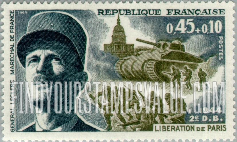 FindYourStampsValue: SEMI-POSTAL - General Jacques Leclerc, La Madeleine and Battle