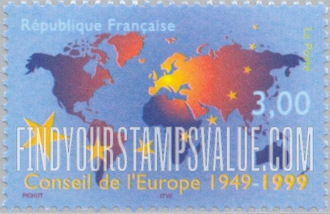 FindYourStampsValue: Council of Europe, 50th Anniversary