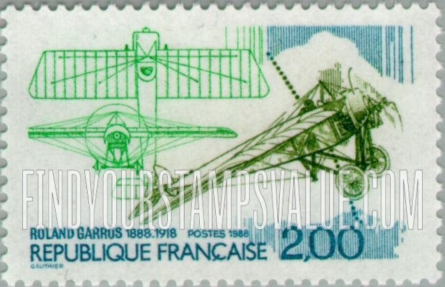 FindYourStampsValue: Roland Garros (1888-1918), 1st Pilot to Fly Across the Mediterranean, September 23, 1913