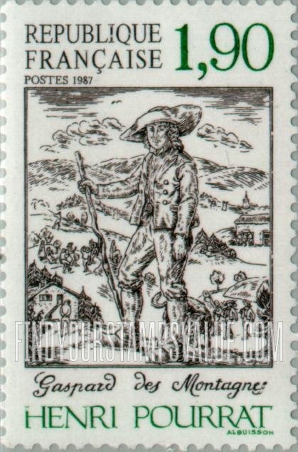 FindYourStampsValue: Gaspard de Montagnes, from a Manuscript Illustration