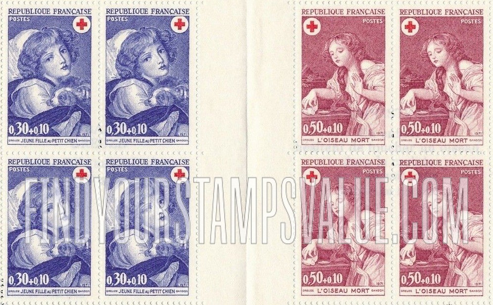 FindYourStampsValue: SEMI-POSTAL - “The Dead Bird” and Girl with Dog , by Jean Baptiste Greuze