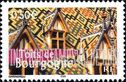 FindYourStampsValue: Aspects of Life in French Regions Type of 2003: Roof, Bourgogne