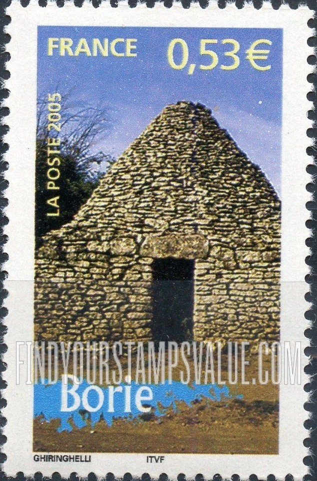 FindYourStampsValue: Aspects of Life in the French Regions Type of 2003: Stone hut (borie), vertical