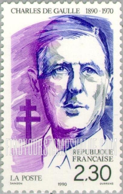 FindYourStampsValue: Charles de Gaulle (1890-1970)