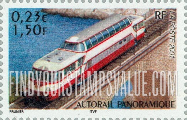 FindYourStampsValue: Trains: Autorail Panoramique