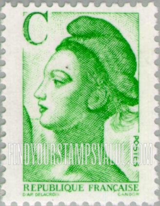 FindYourStampsValue: Liberty, after Delacroix: Liberty Type of 1982