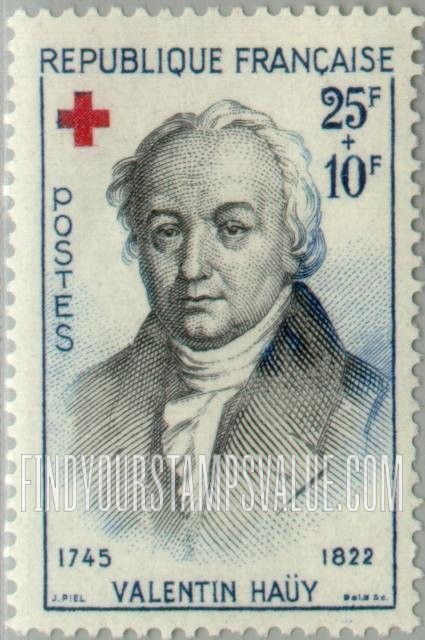FindYourStampsValue: SEMI-POSTAL - Valentin Hauy