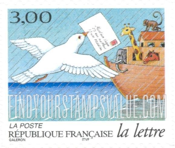 FindYourStampsValue: Journey of a Letter Type: Dove carrying letter, Noah’s Ark