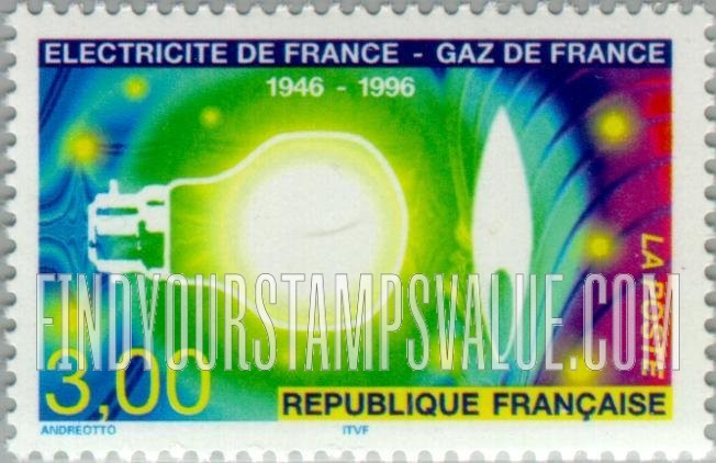 FindYourStampsValue: Gas & Electric Industries, 50th Anniversary