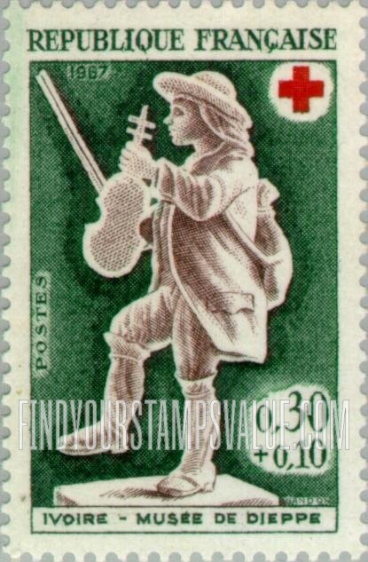 FindYourStampsValue: SEMI-POSTAL - Violin player, ivory carving