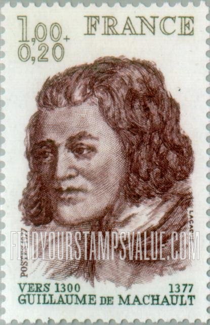 FindYourStampsValue: SEMI-POSTAL - Guillaume de Machault (1305-1377), poet and composer