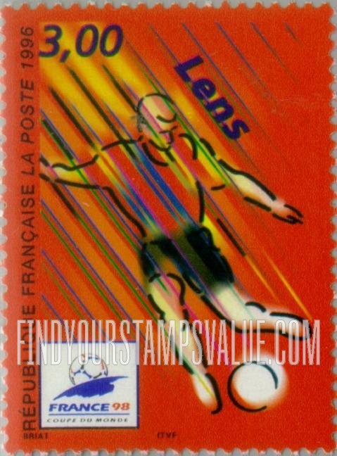FindYourStampsValue: 1998 World Cup Soccer Championships, France: Lens