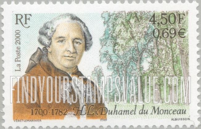 FindYourStampsValue: Henry-Louis Duhamel du Monceau (1700-82), Agronomist