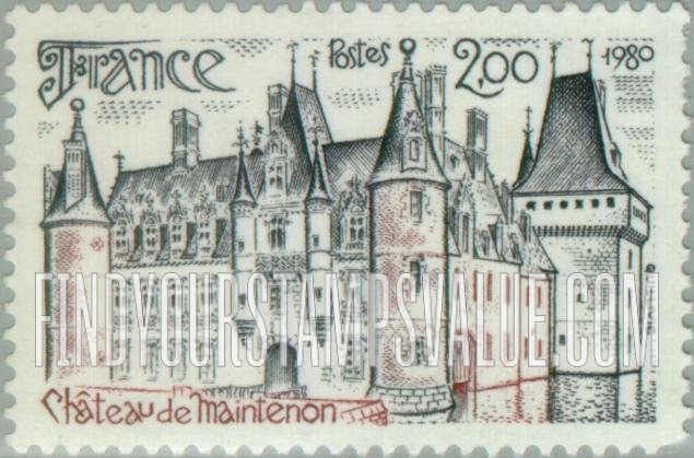 FindYourStampsValue: Tourist Issue: Chateau de Maintenon