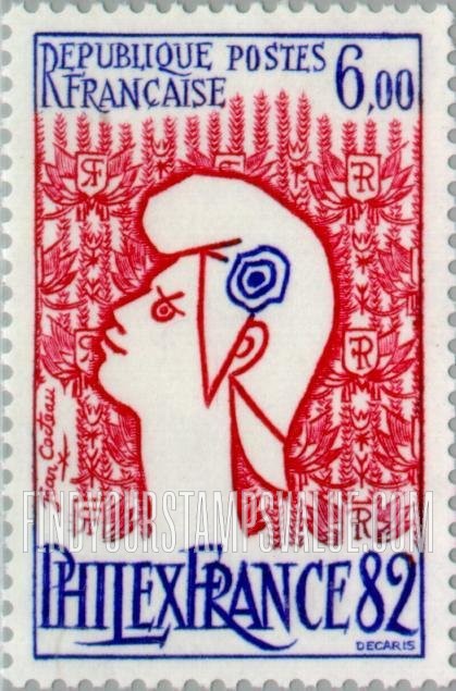 FindYourStampsValue: Marianne, by Jean Cocteau