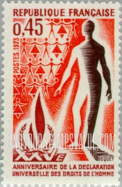 FindYourStampsValue: Human Rights Flame and Man