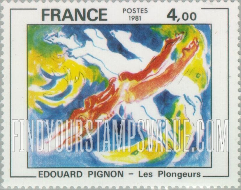 FindYourStampsValue: The Divers, by Edouard Pignon