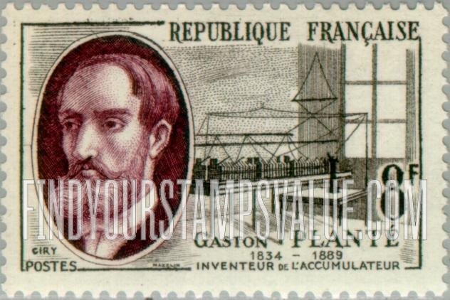 FindYourStampsValue: Gaston Planté and Storage Battery