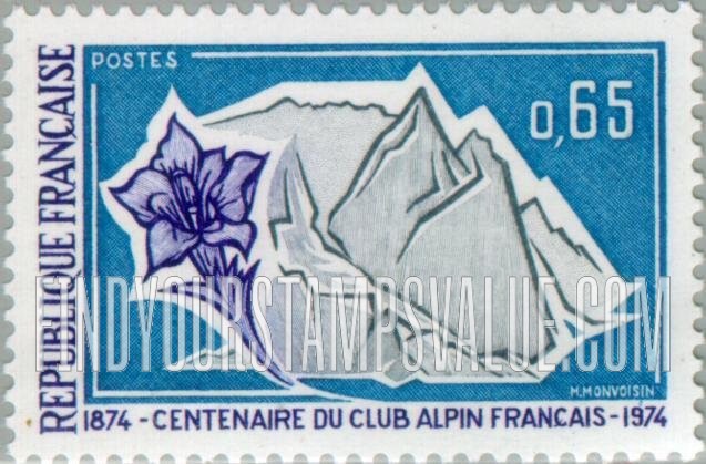 FindYourStampsValue: French Alps and Gentian
