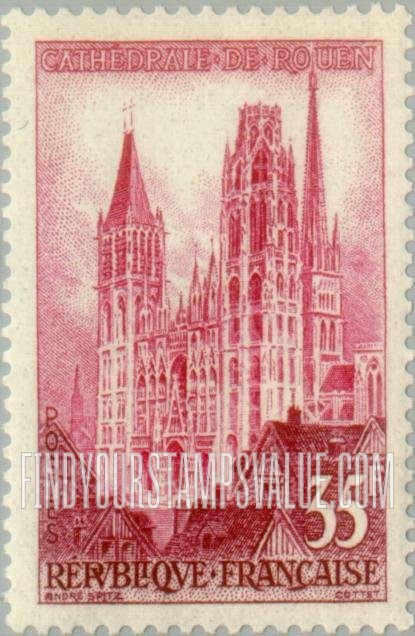 FindYourStampsValue: Rouen Cathedral