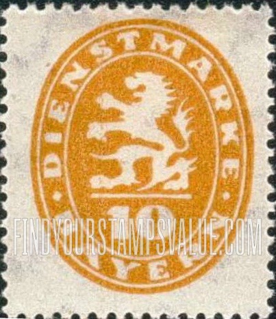 FindYourStampsValue: OFFICIAL - Lion and value in oval