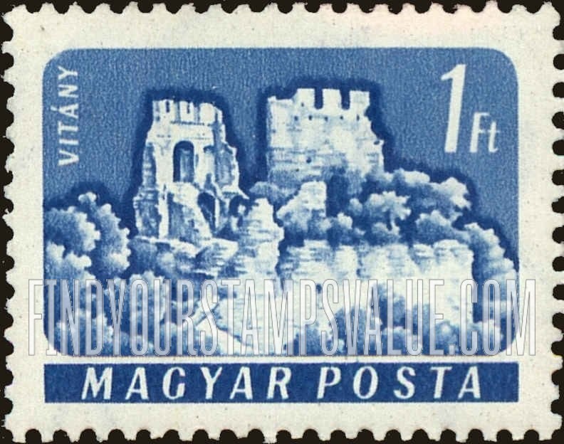 FindYourStampsValue: Castle Type of 1960: Vitány
