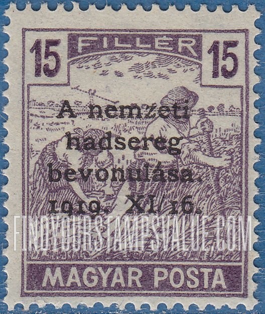 FindYourStampsValue: Harvesting Wheat: Stamps of 1919 Overprinted in Black