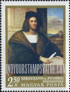 FindYourStampsValue: Italian Paintings: Portrait of a Man, by Sebastiano del Piombo